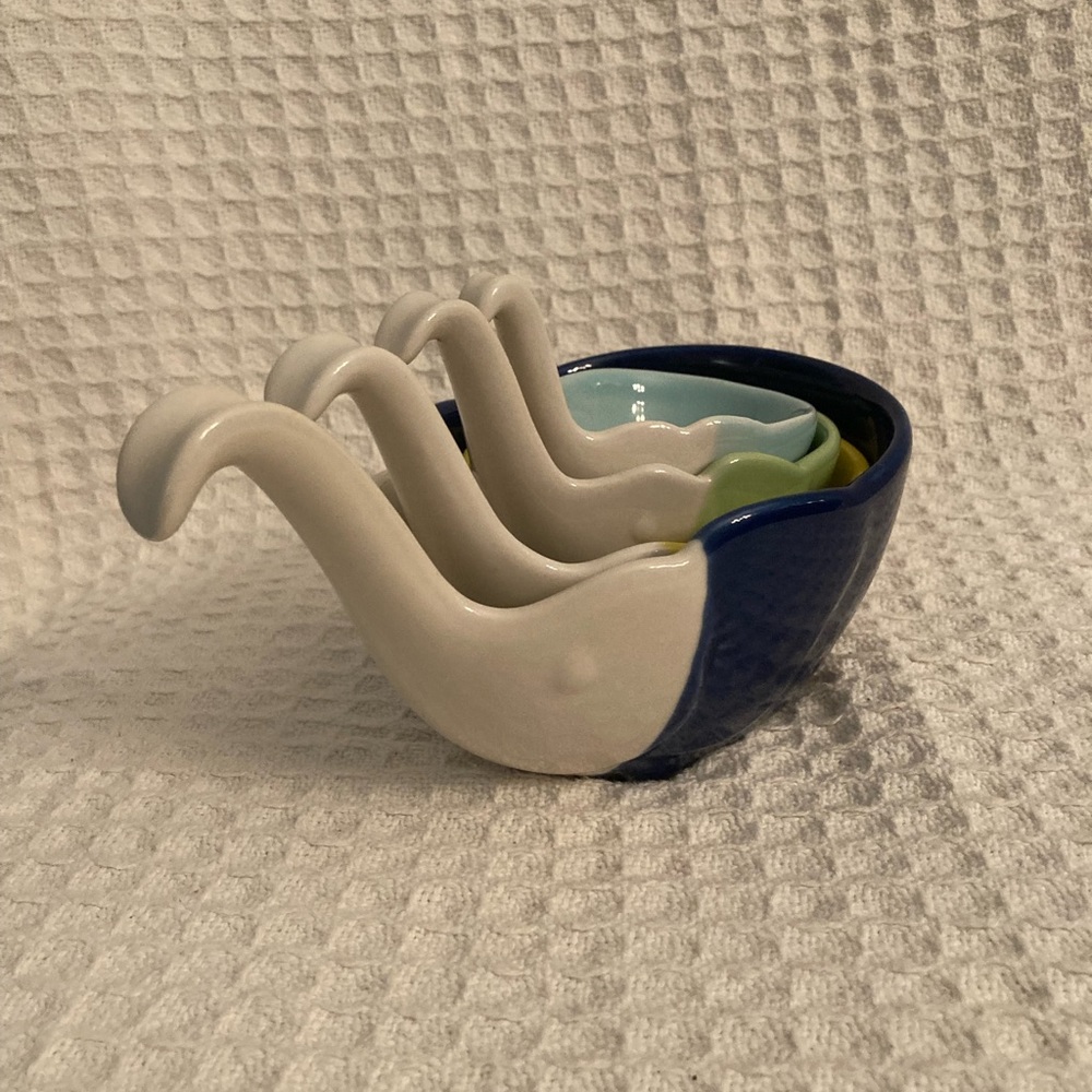 Creative Co-Op Ceramic Elephant Shape Measuring Cups Set of 4